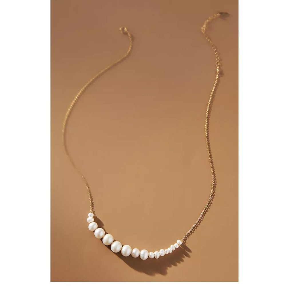 Chan Luu Gold Chain Necklace with White Pearls